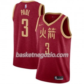 Canotte Uomo Houston Rockets Chris Paul 3 2018-19 Nike City Edition Rosso Swingman